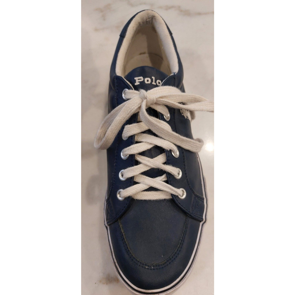 Polo Ralph Lauren HRT Ct I Sneakers Blue White Men Leather Sz 11.5 D Retail $110 - Picture 6 of 11